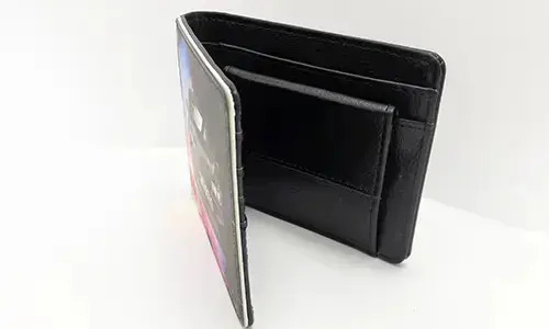 personalisiertes portemonnaie mit Feuer Hintergrund Innenaussehen geldbörse personalisiert
