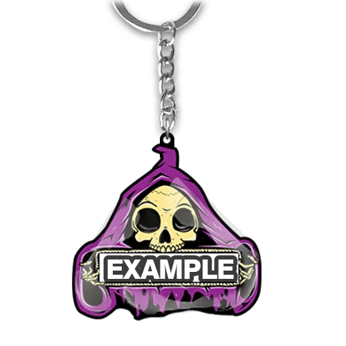 Skull Keychain License Plate