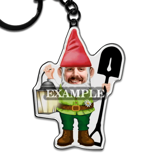 Personalised keychain gnome