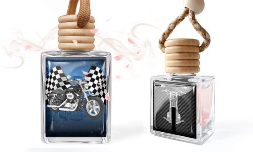 Mini-Autoduft mit Motorradbild