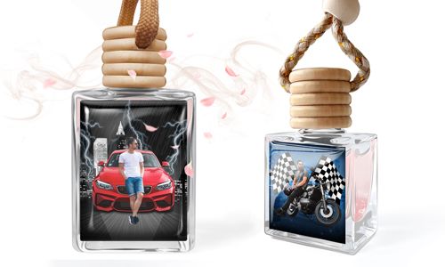 Mini car air freshener with photo of your brother