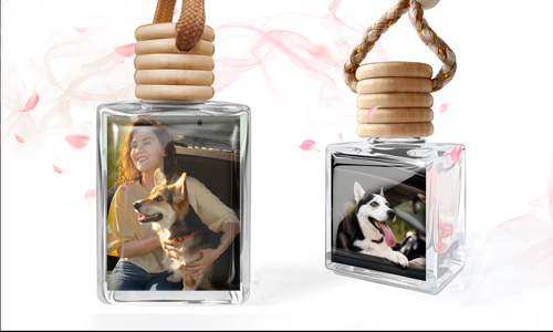 Personalisierter Lufterfrischer aus Glas mit Foto deines Hundes – Geschenk für Hundebesitzer