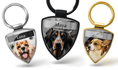 Personalised dog keychain with photo and name of your pet!