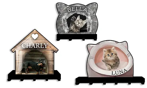 Gepersonaliseerd wand-sleutelbord met kat of hond - Perfect voor dierenliefhebbers