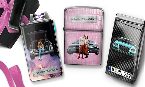 Coolline lighter with car/photo and license plate for your wife