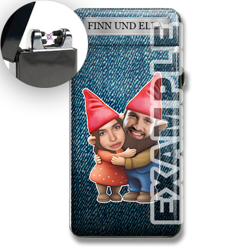 Encendedor personalizado con gnomos de jardín pareja o amigos