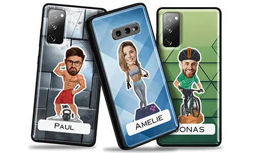 Personalisierte Handyhülle mit Namen und individuellem Motiv (Beruf/Hobby)