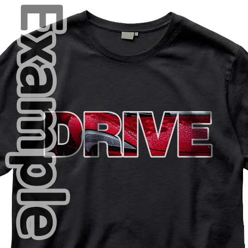 Personalisierte T-Shirt mit deinem Foto oder T-Shirt mit Auto-Details