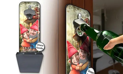 gallery-personalized-wall-bottle-opener-garden-gnomes-couple-friends-with-cap-catcher-2