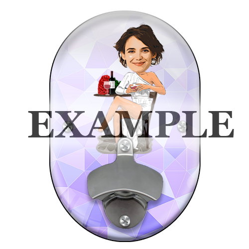 Personalized Wall Bottle Opener Standard Comic Hobby Profession