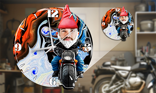 gallery-personalized-wall-clock-with-garden-gnome-print-4