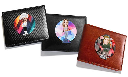 Personalized wallet comic with your hobby or profession