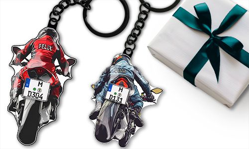 Portachiavi moto sportiva – regalo per tuo padre