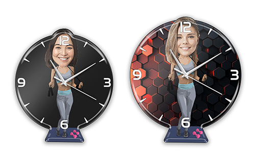 Personalized Wall Clock Comic Sport - Fitness