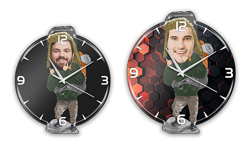 Personalized Wall Clock Comic Hobby - Hiker