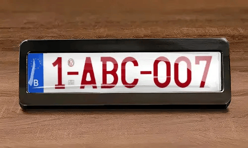 plaque d'immatriculation aimantée
