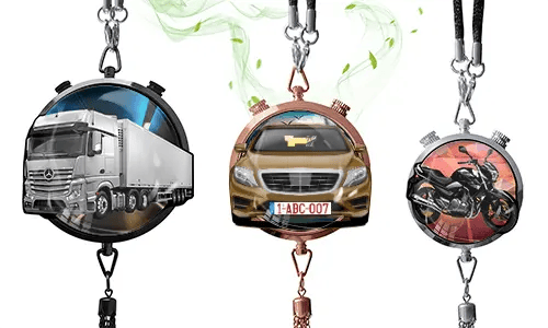 Désodorisant pour voiture avec modèle de véhicule