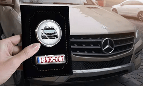 Black Velvet Car Documents Holder