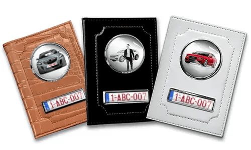 Porta documenti auto standard per fratello con auto/foto e targa