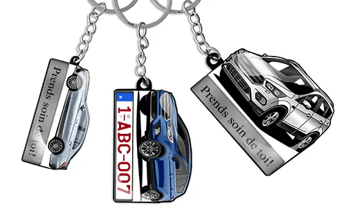 Nøglering til bil Tekst bil