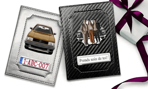 Personalised car document holder with licence plate for your daughter