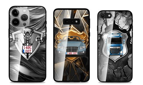 Bil-telefontaske skjold-design