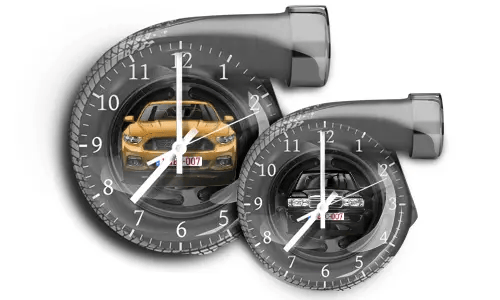 Orologio da parete grigio scuro Turbine