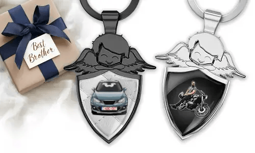 Portachiavi angelo personalizzato - Regalo per tuo fratello