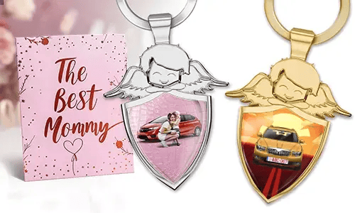 Llavero de ángel personalizado - regalo para tu madre