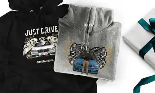 Sudadera con motivo de coche para hermano