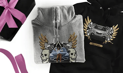 ¡Sudadera con motivo de coche para tu madre!