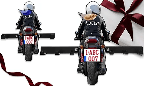 Świetny wieszak na klucze na ścianę dla twojej ukochanej babci - jej imię i numer rejestracyjny na nim!