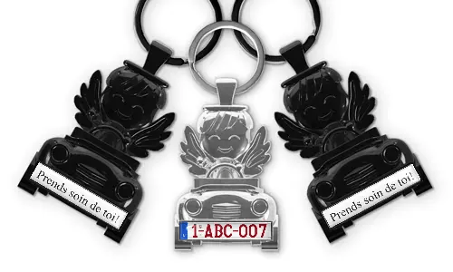 category-keychain-angel-in-car-license-plate-coated