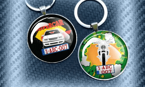 Porte-clés Rond Comic