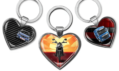 Klíčenka - srdce s autem, personalizovaná