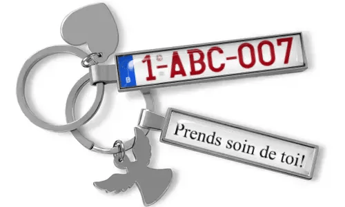 Personalized license plate keychain for motorcycle lovers