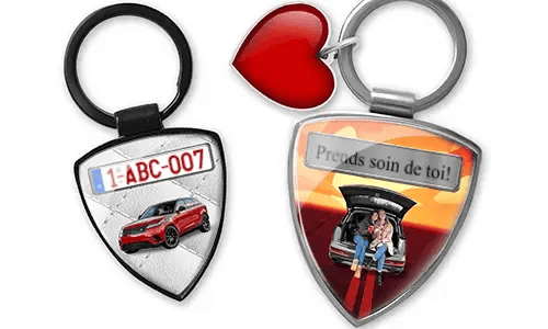 Personalized shield keychain for best friends