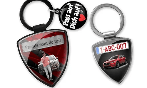 Brelok w kształcie tarczy dla syna