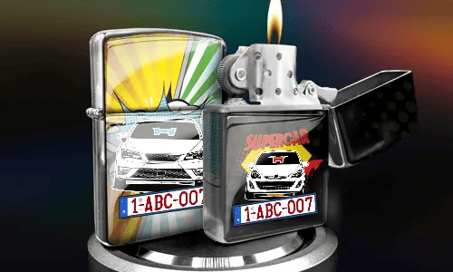 Accendino con benzina per auto