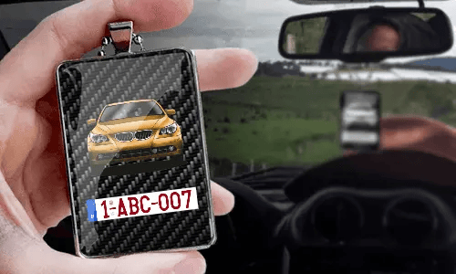 Cadena para espejo de coche - rectangular