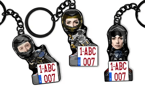 Motorcycle Keychain Rider Photo Sport
