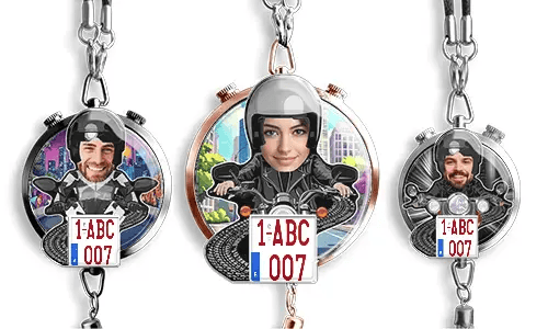 Car Air Freshener With Motorcycle Driver