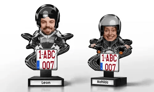 Personalised Decoration With Motorcycle Driver