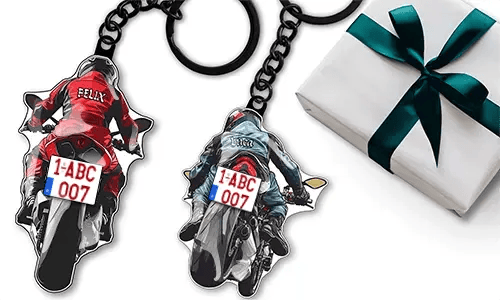 Llavero de moto deportiva – regalo para tu novio