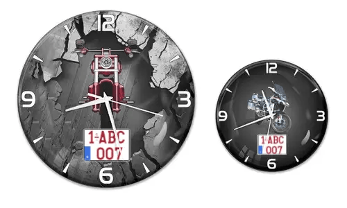 Reloj de pared para amantes de las motos