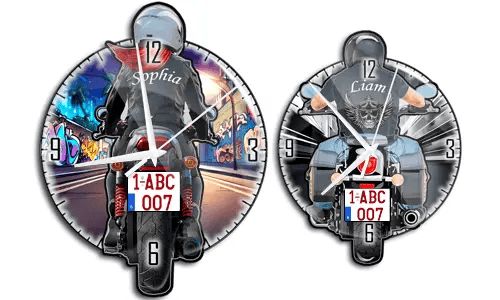 Orologio da parete-Moto con nome