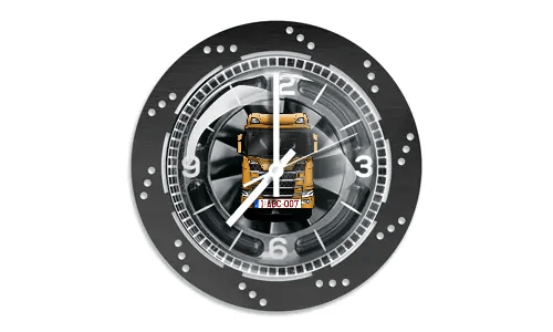 Orologio da parete nero Disco freno