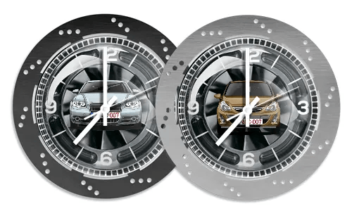 Reloj de pared cromado disco de freno