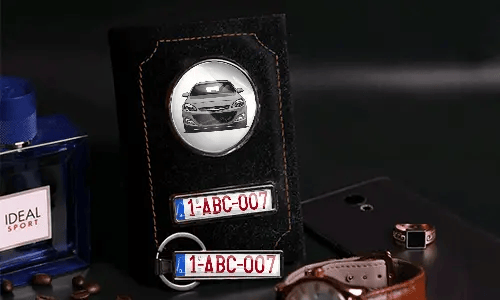 Personalized vehicle document holder
