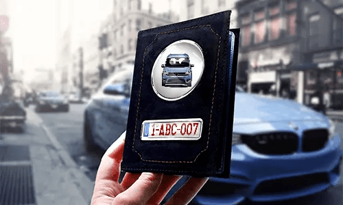 Car documents holder in hand